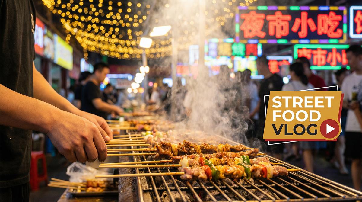 黑丝美食视频-夜市街头美食
